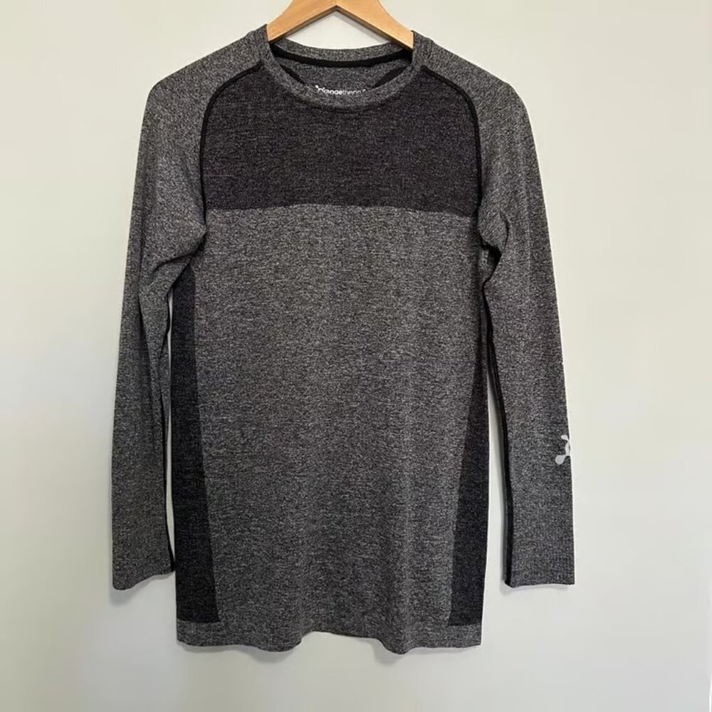 ORANGE THEORY Long Sleeve Athletic Shirt Gray Marl Women's Size Medium